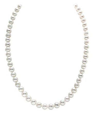 THE PEARL SOURCE 14K Gold 6.0-6.5mm AAAA Quality Pearl Necklace