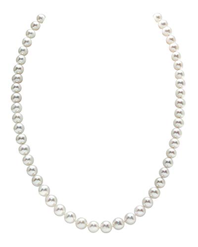THE PEARL SOURCE 14K Gold 6.0-6.5mm AAAA Quality Pearl Necklace