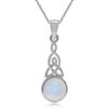 Silvershake Natural Moonstone Sterling Silver Pendant