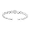 .925 Sterling Silver 1/6 Cttw Diamond Rondelle Graduated Ball Bead
