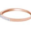 Diamond 10K Solid Gold Engagement Wedding Stackable Band Ring