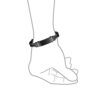 Black Identification Name Plate Cable Link Engravable ID Bangle Bracelet
