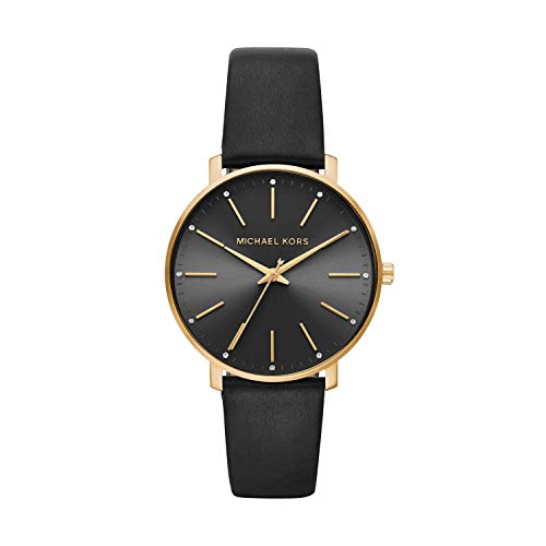 Michael Kors Gold/Black Watch with Leather Strap