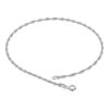 Sterling Silver Singapore Foot Chain with Spring Ring