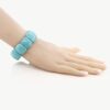 Gem Stone King 7.5 Inch Simulated Turquoise Howlite Bracelet