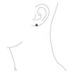 Elegant Peacock Black Freshwater Pearl Clip-On Stud Earrings in Sterling Silver