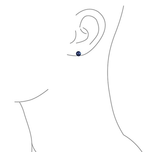 Elegant Peacock Black Freshwater Pearl Clip-On Stud Earrings in Sterling Silver