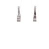 14k White Gold J Hoop Earrings Ear Hoops Set