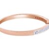 Diamond 10K Solid Gold Engagement Wedding Stackable Band Ring