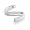 Miabella 925 Sterling Silver Italian Diamond-Cut Round Flexible Bangle Bracelet
