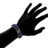 Steve Madden Stainless Steel Black and Blue Beaded Bracelet