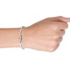 Two Tone Gold Plated Hook And Eye Catch Bangle Bracelet