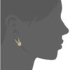 Yellow Gold Plated Sterling Silver Antique Drop Earrings
