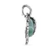 American West Sterling Silver Green Aventurine Fish Pendant