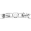 Rhodium Plated White Bangle Bracelet