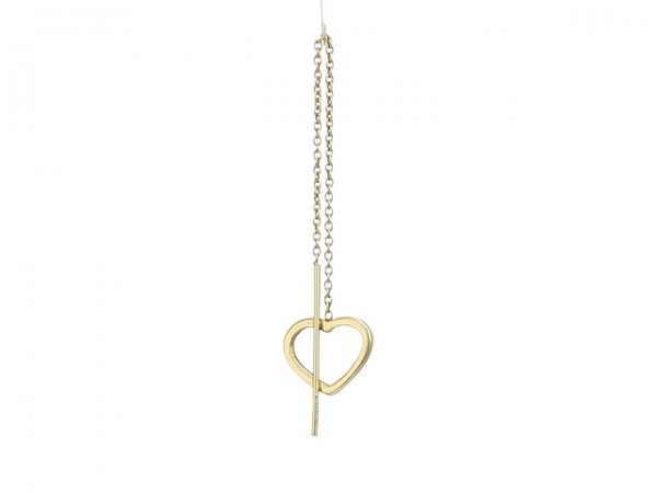 Gold Over Sterling Silver Open Heart Earrings