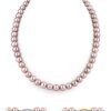 THE PEARL SOURCE 14K Gold 7-8mm AAA Quality Pink Freshwater