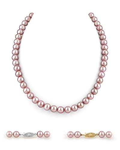 THE PEARL SOURCE 14K Gold 7-8mm AAA Quality Pink Freshwater