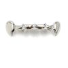 24K White Gold Plated Grillz Vampire Fangs Grill Top