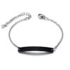 Black Ion Nameplate ID Bar Bracelets