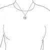 Small Simulated Red Garnet CZ Locket Necklace