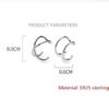 Minimalist 4 PCS Sterling Silver Criss Cross Ear