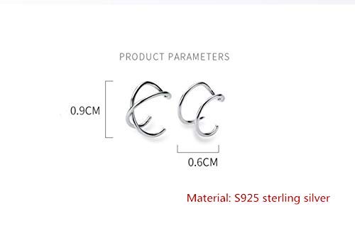 Minimalist 4 PCS Sterling Silver Criss Cross Ear