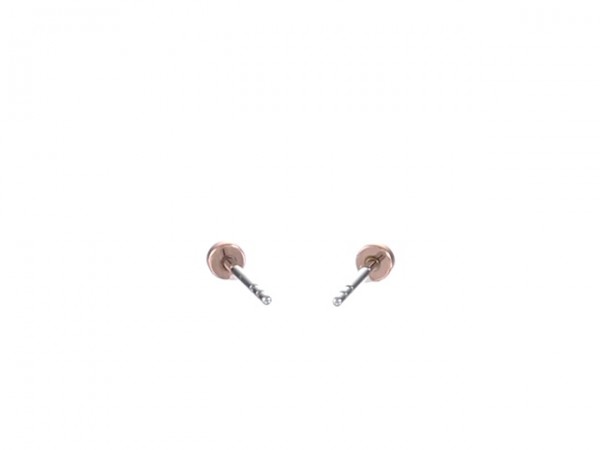 Fossil Round Rose Gold-Tone Earring Jacket