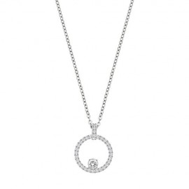 Swarovski Pendant with White Crystals and Rhodium Plated Chain