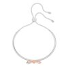 White Crystal Bow Swarovski Lifelong Bow Bangle Bracelet