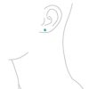 Simple Gemstone Stabilized Turquoise Round Ball Stud Earrings
