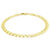 Nuragold 10k Yellow Gold 7mm Cuban Curb Link Chain Bracelet