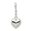 Sterling Silver Heart 1/2in Dangle Enhancer Necklace