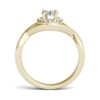 Oval Statement Ring 14K Yellow Gold Moissanite