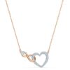 SWAROVSKI Women's Infinity Heart Mixed Metal Finish Necklace