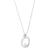 Swarovski Pendant with White Crystals and Rhodium Plated Chain
