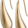 Elegant Teardrop Charm: 18k Yellow Gold Plated Sterling Silver Earrings