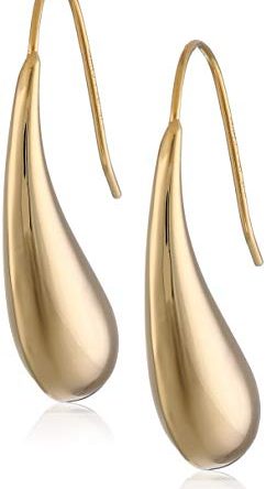 18k Yellow Gold Plated Sterling Silver Teardrop Earrings