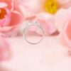 Platinum Plated Sterling Silver Princess Engagement