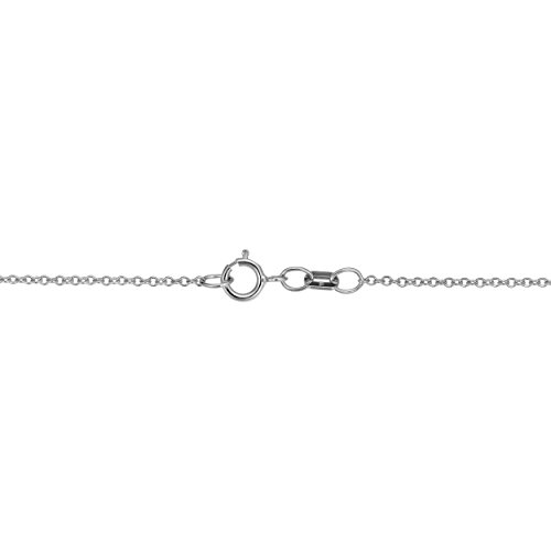 Kooljewelry 14k White Gold Round Cable Chain Necklace