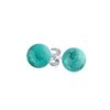 Simple Gemstone Stabilized Turquoise Round Ball Stud Earrings