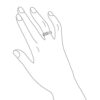 Bling Jewelry Double Row Princess Cut CZ Wedding Band Ring - Sterling Silver Size 7