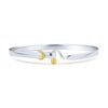 Two Tone Gold Plated Hook And Eye Catch Bangle Bracelet
