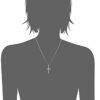 Sterling Silver Polished Cross Pendant Necklace