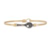 Tennis Bangle Bracelet Brass Tone Size Regular