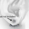 14k White Gold Diamond Stud Earring Jackets