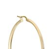 18K Gold Hoop Earrings High Polished Knife Edge Miabella