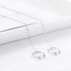 Cuff Chain Earrings Silver Tassel Wrap