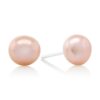 Gem Stone Pink Cultured Freshwater Pearl Necklace Earrings Set