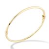 Miabella 18K Gold Over Sterling Silver Italian Oval Hinged Bangle Bracelet